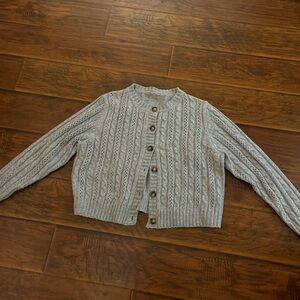 Light Gray Button-Up Cardigan size 1XL
